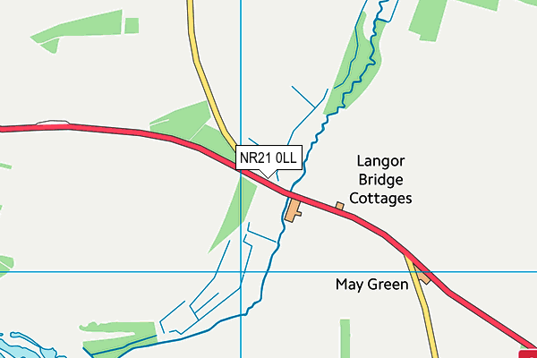 NR21 0LL map - OS VectorMap District (Ordnance Survey)