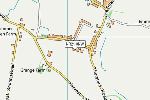 NR21 0NW map - OS VectorMap District (Ordnance Survey)