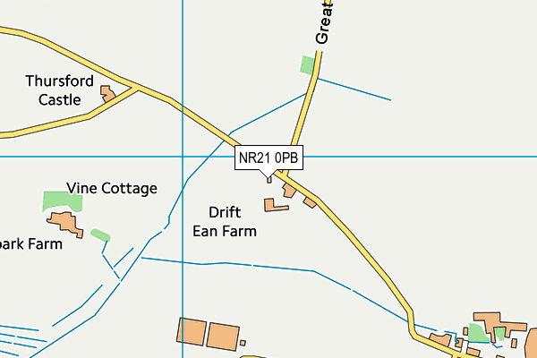 NR21 0PB map - OS VectorMap District (Ordnance Survey)