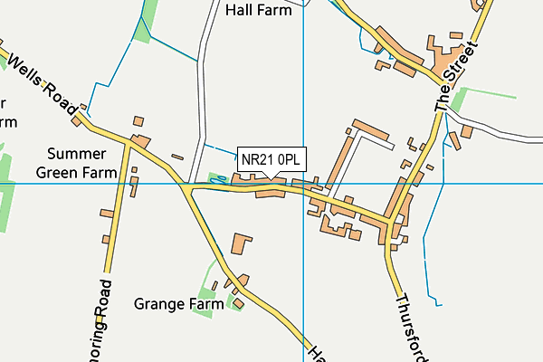 Hindringham Church of England Voluntary Controlled Primary School map (NR21 0PL) - OS VectorMap District (Ordnance Survey)