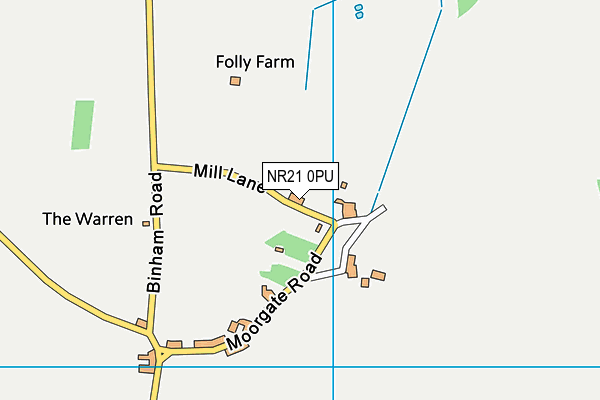 NR21 0PU map - OS VectorMap District (Ordnance Survey)