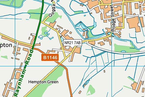 NR21 7AB map - OS VectorMap District (Ordnance Survey)