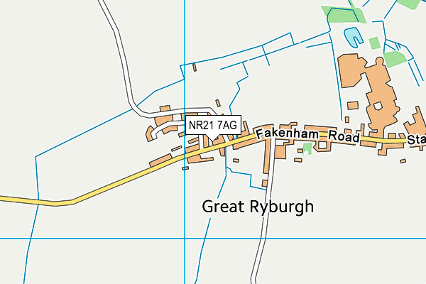 NR21 7AG map - OS VectorMap District (Ordnance Survey)