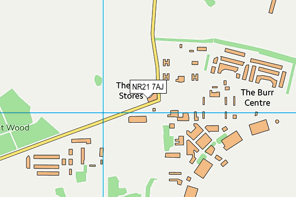 NR21 7AJ map - OS VectorMap District (Ordnance Survey)