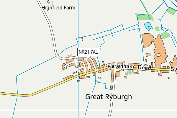 NR21 7AL map - OS VectorMap District (Ordnance Survey)