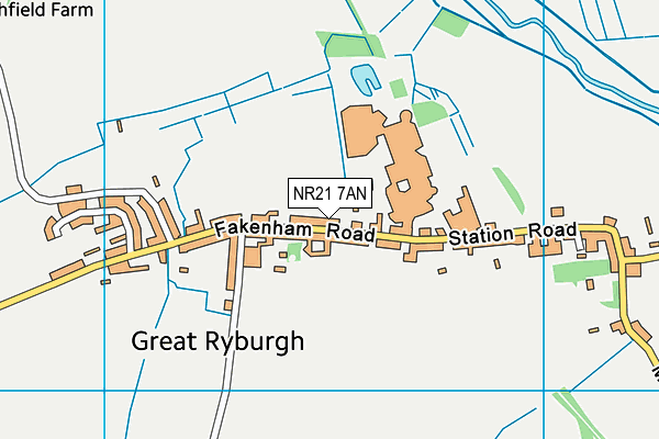 NR21 7AN map - OS VectorMap District (Ordnance Survey)