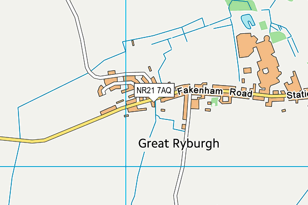 NR21 7AQ map - OS VectorMap District (Ordnance Survey)