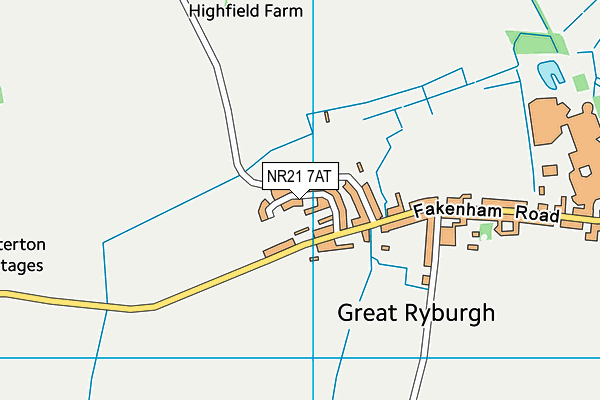 NR21 7AT map - OS VectorMap District (Ordnance Survey)