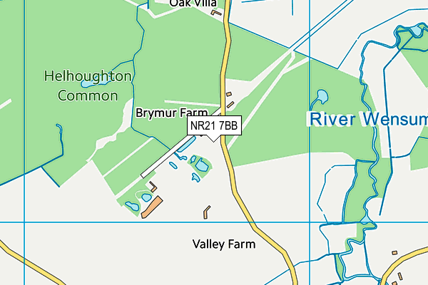 NR21 7BB map - OS VectorMap District (Ordnance Survey)