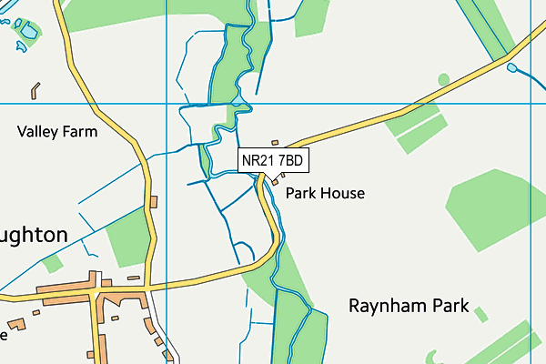 NR21 7BD map - OS VectorMap District (Ordnance Survey)