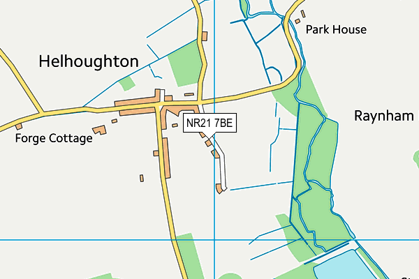 NR21 7BE map - OS VectorMap District (Ordnance Survey)