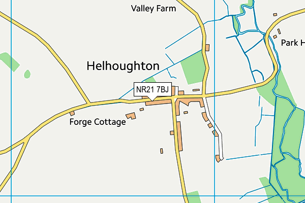 NR21 7BJ map - OS VectorMap District (Ordnance Survey)