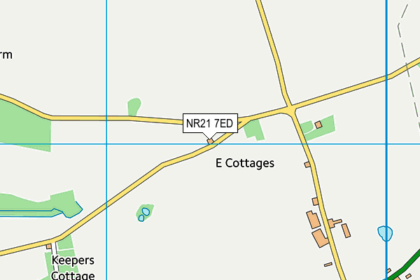 NR21 7ED map - OS VectorMap District (Ordnance Survey)