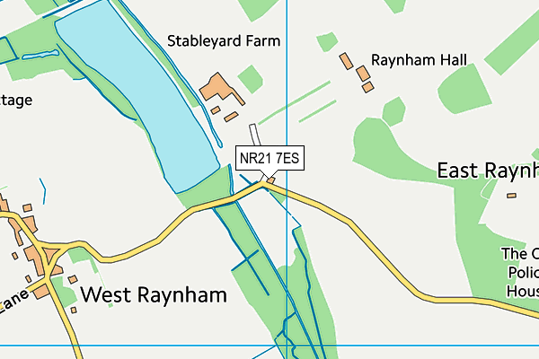 NR21 7ES map - OS VectorMap District (Ordnance Survey)