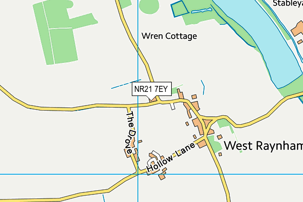 NR21 7EY map - OS VectorMap District (Ordnance Survey)