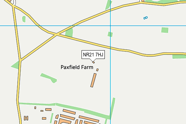 NR21 7HJ map - OS VectorMap District (Ordnance Survey)