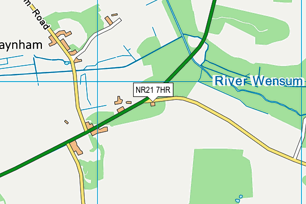 NR21 7HR map - OS VectorMap District (Ordnance Survey)