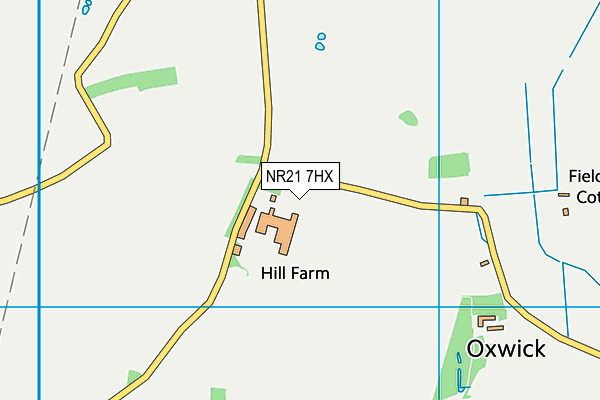 NR21 7HX map - OS VectorMap District (Ordnance Survey)