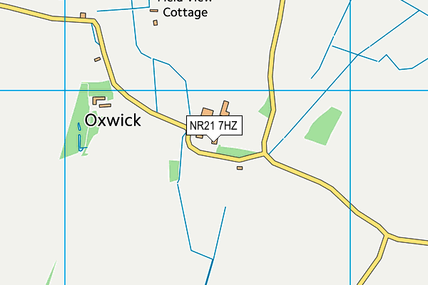 NR21 7HZ map - OS VectorMap District (Ordnance Survey)