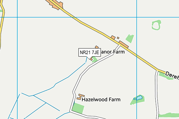 NR21 7JE map - OS VectorMap District (Ordnance Survey)