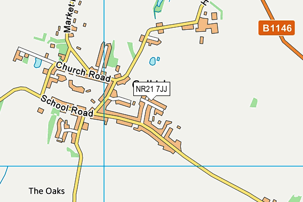 NR21 7JJ map - OS VectorMap District (Ordnance Survey)