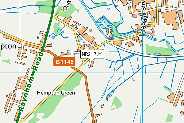 NR21 7JY map - OS VectorMap District (Ordnance Survey)