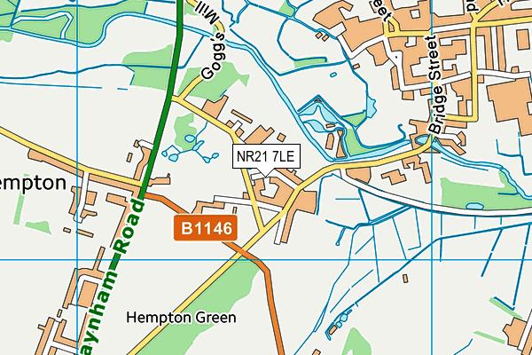 NR21 7LE map - OS VectorMap District (Ordnance Survey)