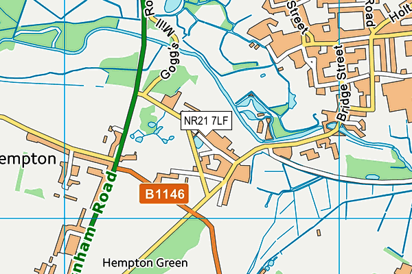 NR21 7LF map - OS VectorMap District (Ordnance Survey)