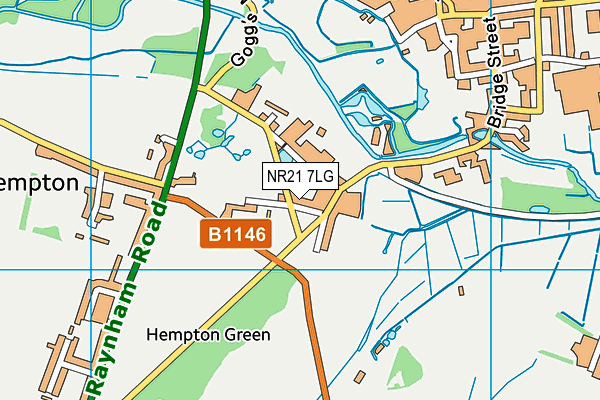 NR21 7LG map - OS VectorMap District (Ordnance Survey)