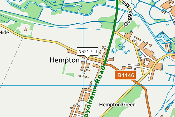 NR21 7LJ map - OS VectorMap District (Ordnance Survey)