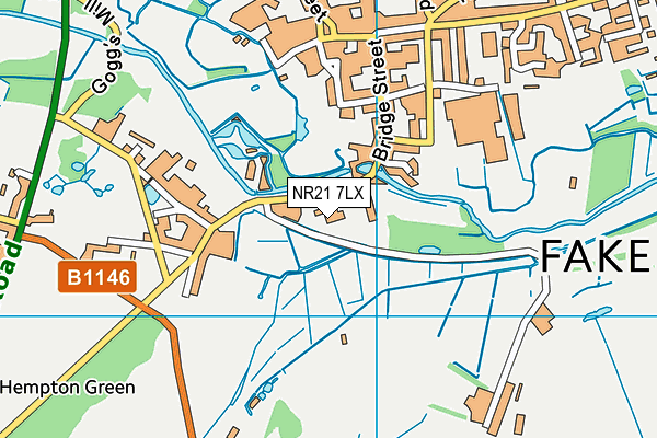 NR21 7LX map - OS VectorMap District (Ordnance Survey)