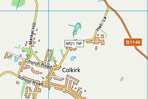 NR21 7NF map - OS VectorMap District (Ordnance Survey)