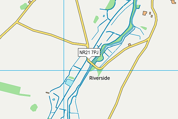 NR21 7PJ map - OS VectorMap District (Ordnance Survey)
