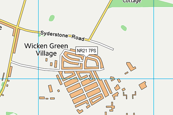 NR21 7PS map - OS VectorMap District (Ordnance Survey)