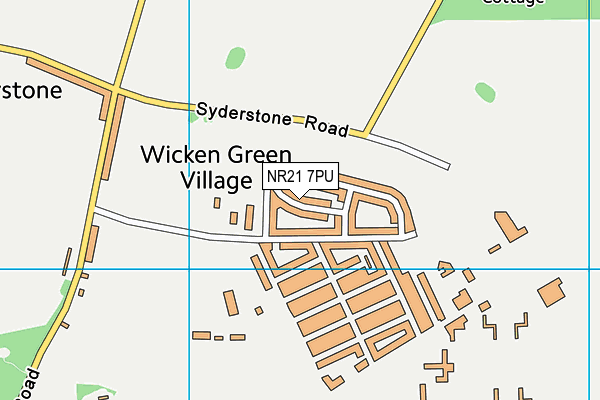 NR21 7PU map - OS VectorMap District (Ordnance Survey)