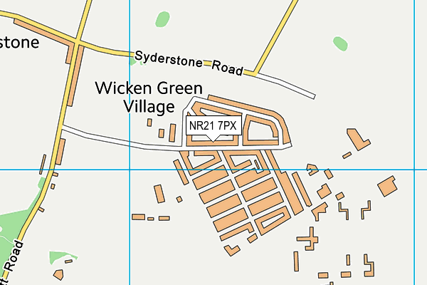 Blenheim Park Academy map (NR21 7PX) - OS VectorMap District (Ordnance Survey)