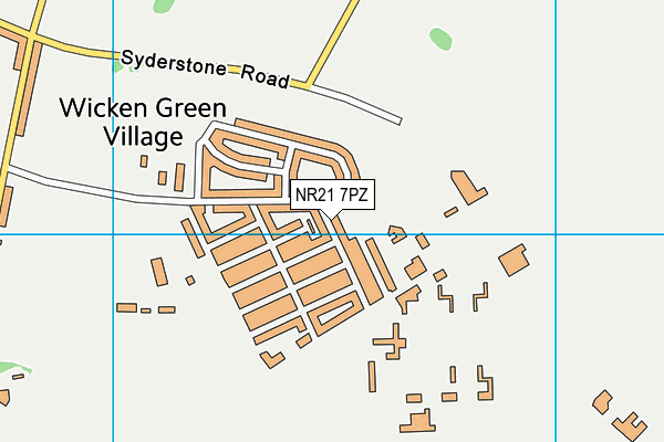 NR21 7PZ map - OS VectorMap District (Ordnance Survey)