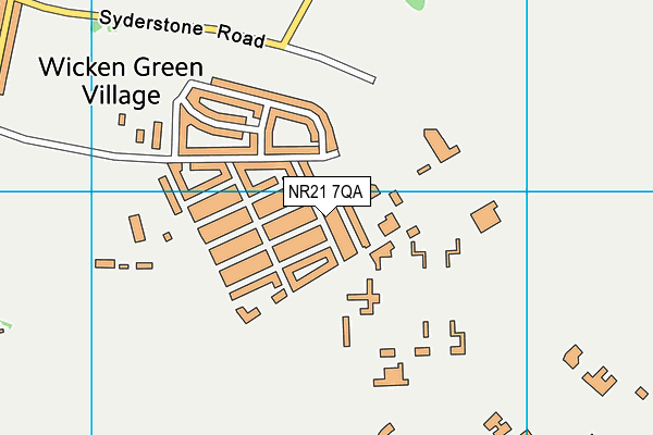 NR21 7QA map - OS VectorMap District (Ordnance Survey)