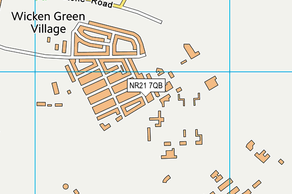 NR21 7QB map - OS VectorMap District (Ordnance Survey)