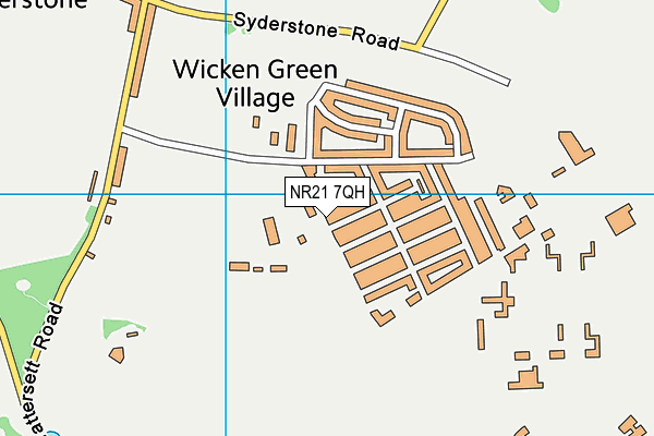 NR21 7QH map - OS VectorMap District (Ordnance Survey)