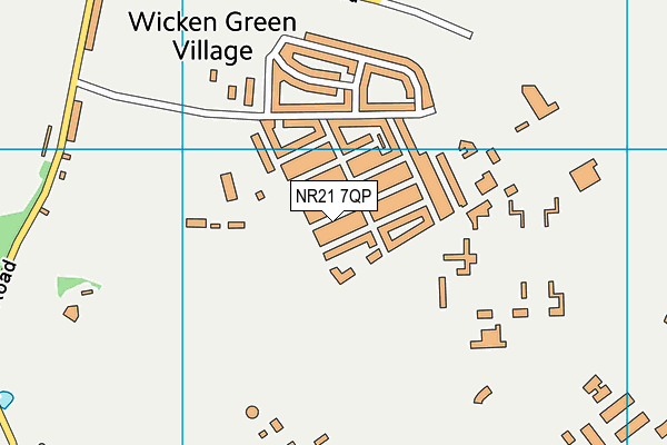 NR21 7QP map - OS VectorMap District (Ordnance Survey)