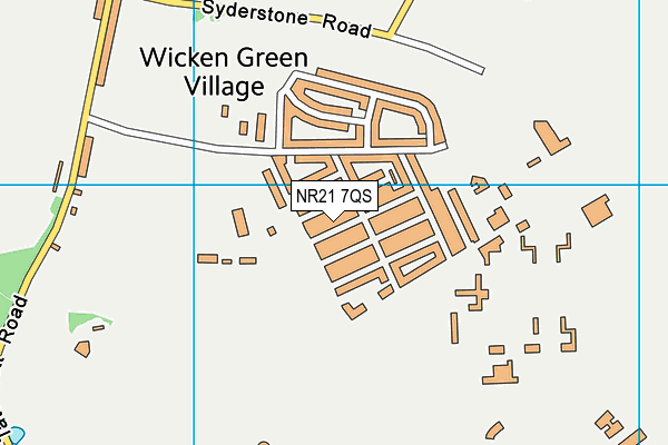 NR21 7QS map - OS VectorMap District (Ordnance Survey)