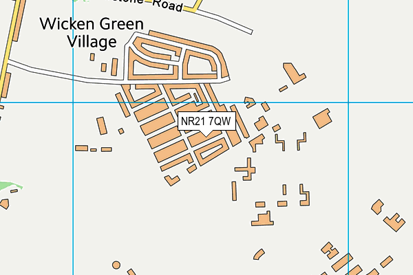 NR21 7QW map - OS VectorMap District (Ordnance Survey)