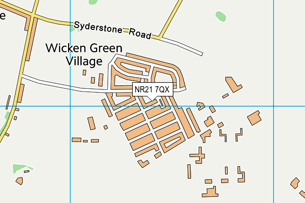 NR21 7QX map - OS VectorMap District (Ordnance Survey)