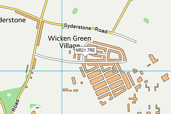 NR21 7RE map - OS VectorMap District (Ordnance Survey)