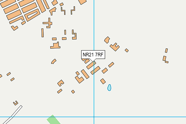 NR21 7RF map - OS VectorMap District (Ordnance Survey)
