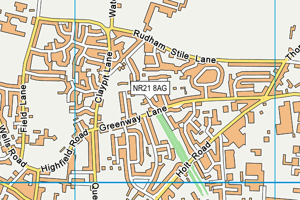 NR21 8AG map - OS VectorMap District (Ordnance Survey)