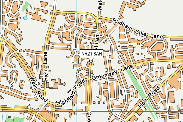 NR21 8AH map - OS VectorMap District (Ordnance Survey)