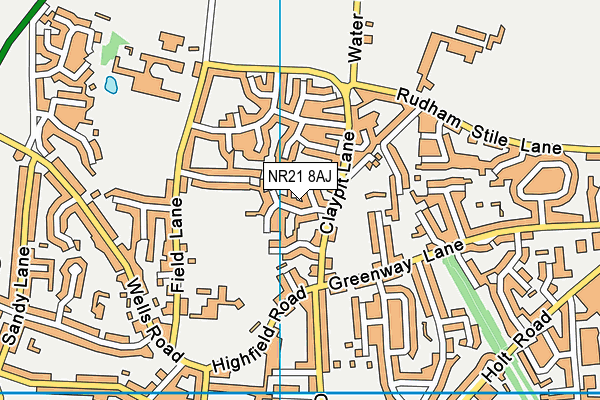 NR21 8AJ map - OS VectorMap District (Ordnance Survey)