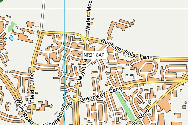 NR21 8AP map - OS VectorMap District (Ordnance Survey)